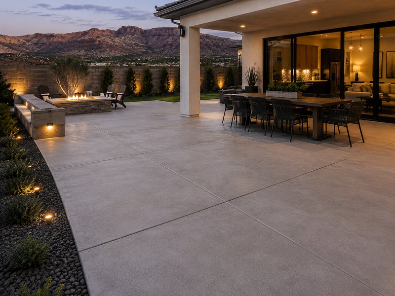 Concrete patio project in Southern Utah