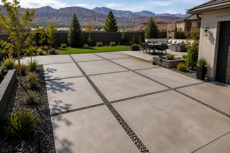 Finished concrete RV pad in St. George, Utah