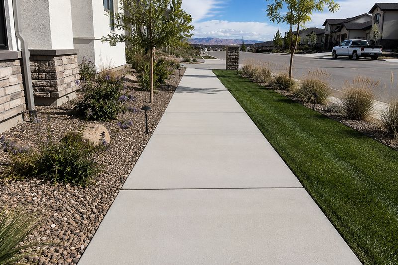 Finished concrete sidewalk in St. George, Utah